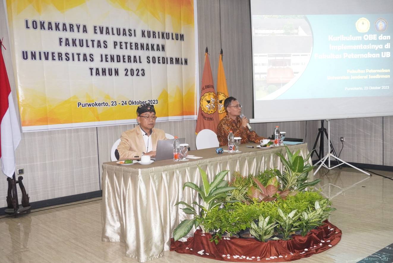 Lokakarya Evaluasi Kurikulum Berbasis OBE di Fakultas Peternakan Unsoed dengan Narasumber dari UNIBRAW