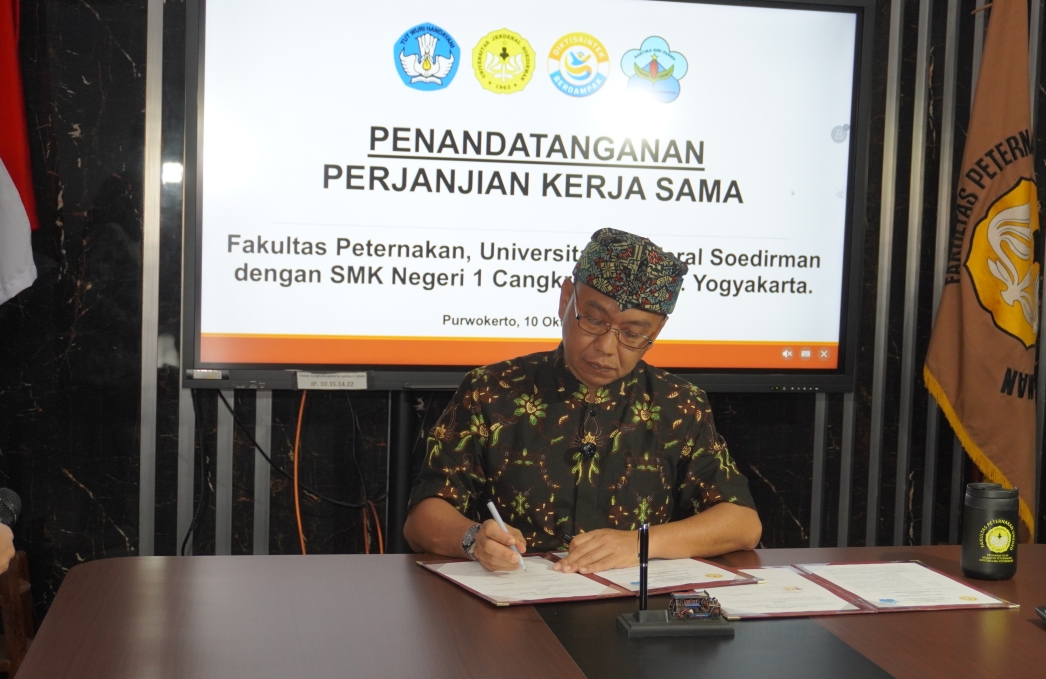 Fapet Unsoed dan SMK Negeri 1 Cangkringan Jalin Kerja Sama Strategis dalam Penguatan SDM Peternakan