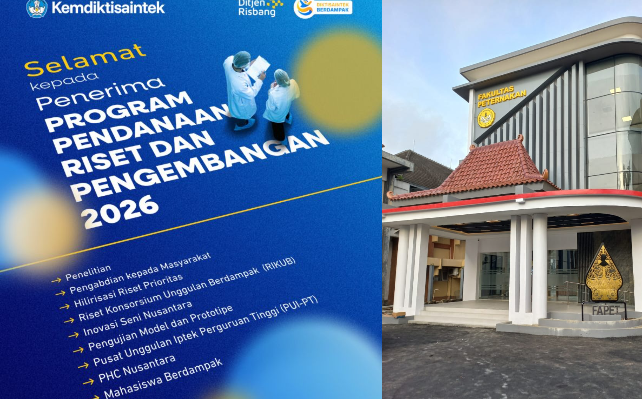 Fakultas Peternakan Unsoed Catatkan Lima Dosen sebagai Penerima Hibah DPPM Kemdiktisaintek Tahun 2026