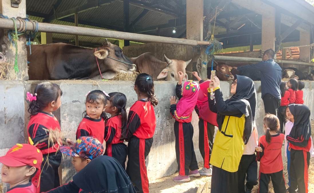 Teaching & Experimental Farm Fapet Unsoed Sambut Kunjungan Siswa TK Negeri Purwokerto Utara